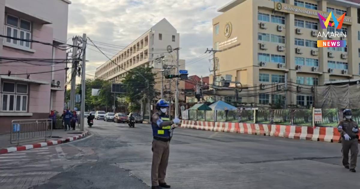 รอง ผบช.น. ตรวจสภาพจราจรโดยรอบแยกวชิรพยาบาล ยังคงคล่องตัว