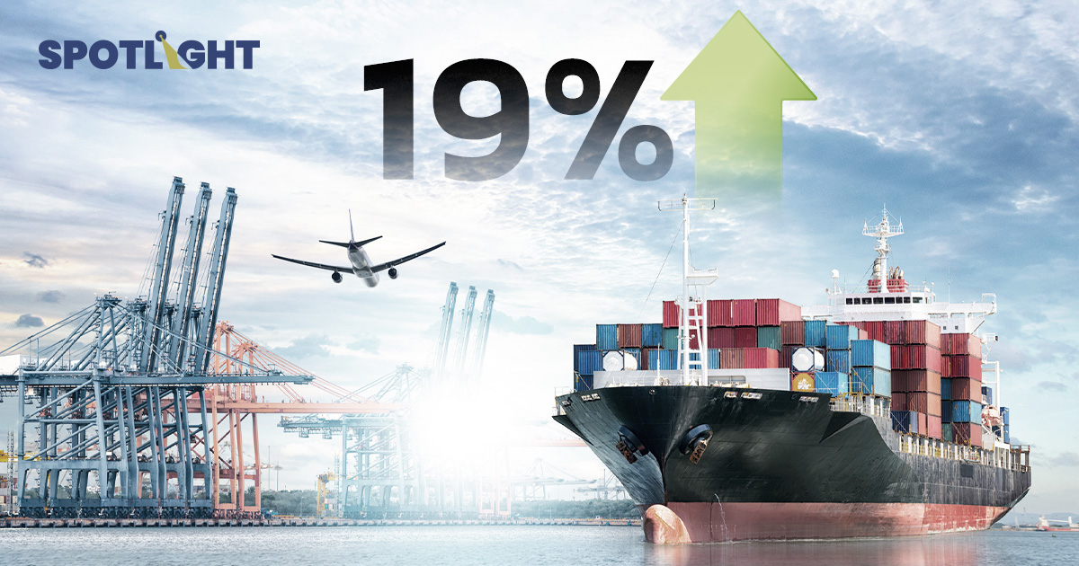 ส่งออกเดือนกันยาฯโต 19% ขยายตัวสูงสุดรอบ 42 เดือน ตลาดสหรัฐฯโต 35.3%