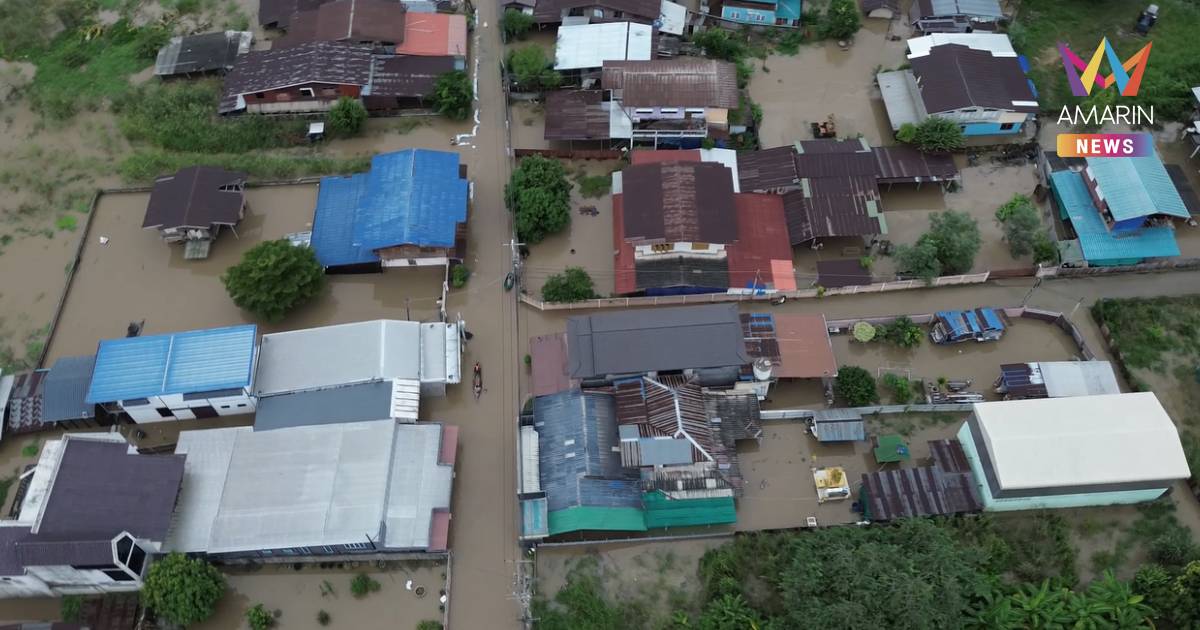 ชัยนาทอ่วม! พนังกั้นน้ำจุดท้ายเขื่อนแตก น้ำล้นทะลักท่วมกลางดึกรอบที่ 3