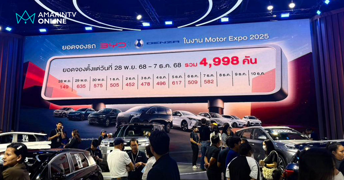 BYD & Denza เปิดตัวเลขยอดจองในงาน Motor Expo 2025 ขยับแตะ 5,000 คัน