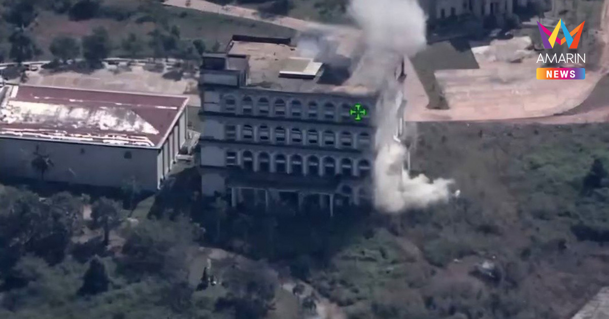 ล็อกเป้ากาสิโน! เปิดภาพนาที "จรวดโทว์" ถล่มอาคารกาสิโนทมอดาฝั่งเขมร