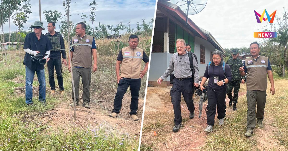 ทภ.2 นำสื่อต่างประเทศลงพื้นที่จันทบเพชรบุรีรัมย์ดูความเสียหายจากBM21