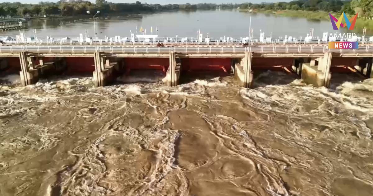 มวลน้ำเหนือบุกเขื่อนเจ้าพระยา เพิ่มระบายเป็น 2,900 ลบ.ม.