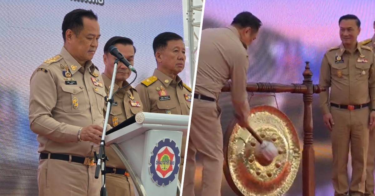 นายกฯ ลั่นฆ้องส่งมอบโครงการขุดลอกแม่น้ำปิง บรรเทาอุทกภัยคนเชียงใหม่