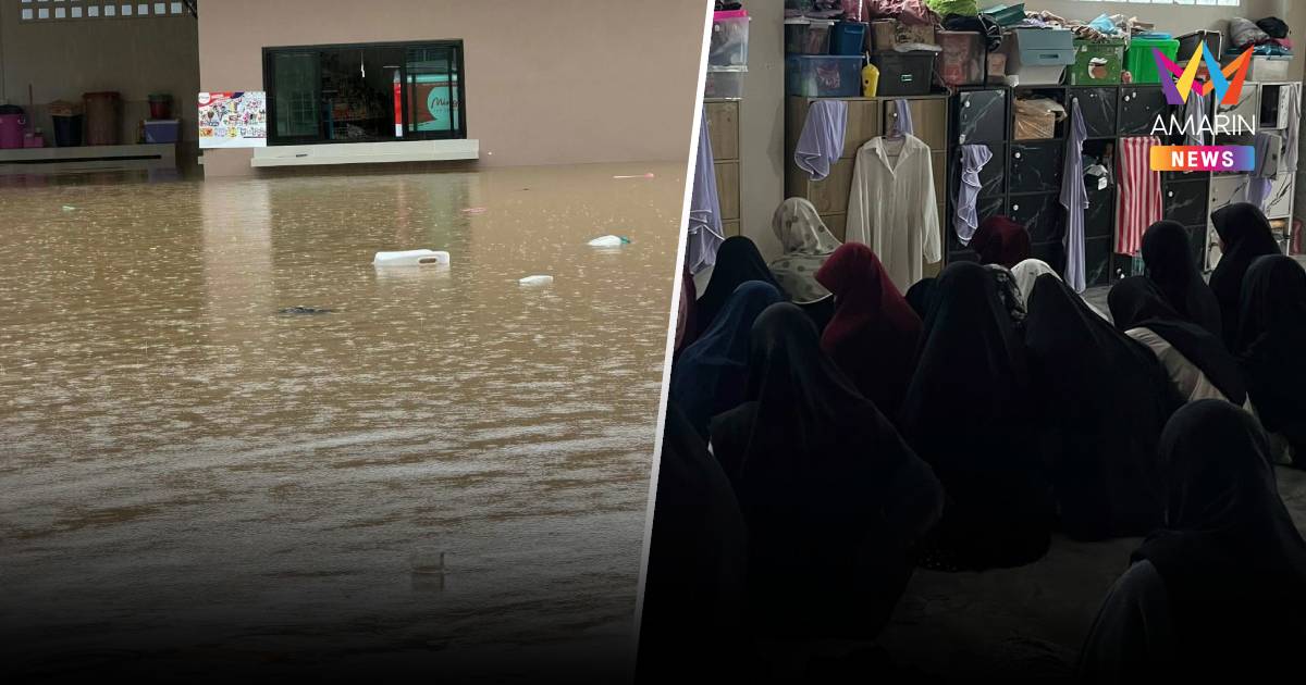 ช่วยด่วน! นักเรียน 100 ชีวิตติดน้ำท่วมล้อม วอนเร่งช่วยยืนรอชั้น 2