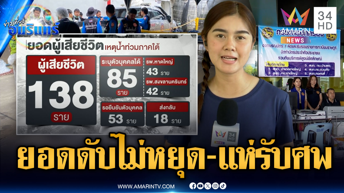 แห่แจ้งความคนหาย-รับศพผู้เสียชีวิตจากเหตุน้ำท่วมยอดทะลัก 138 ราย