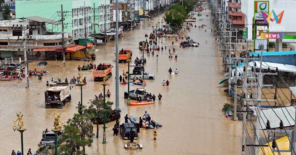 ยอดเสียชีวิตน้ำท่วมภาคใต้พุ่ง 180 ราย เฉพาะที่สงขลา 142 ราย