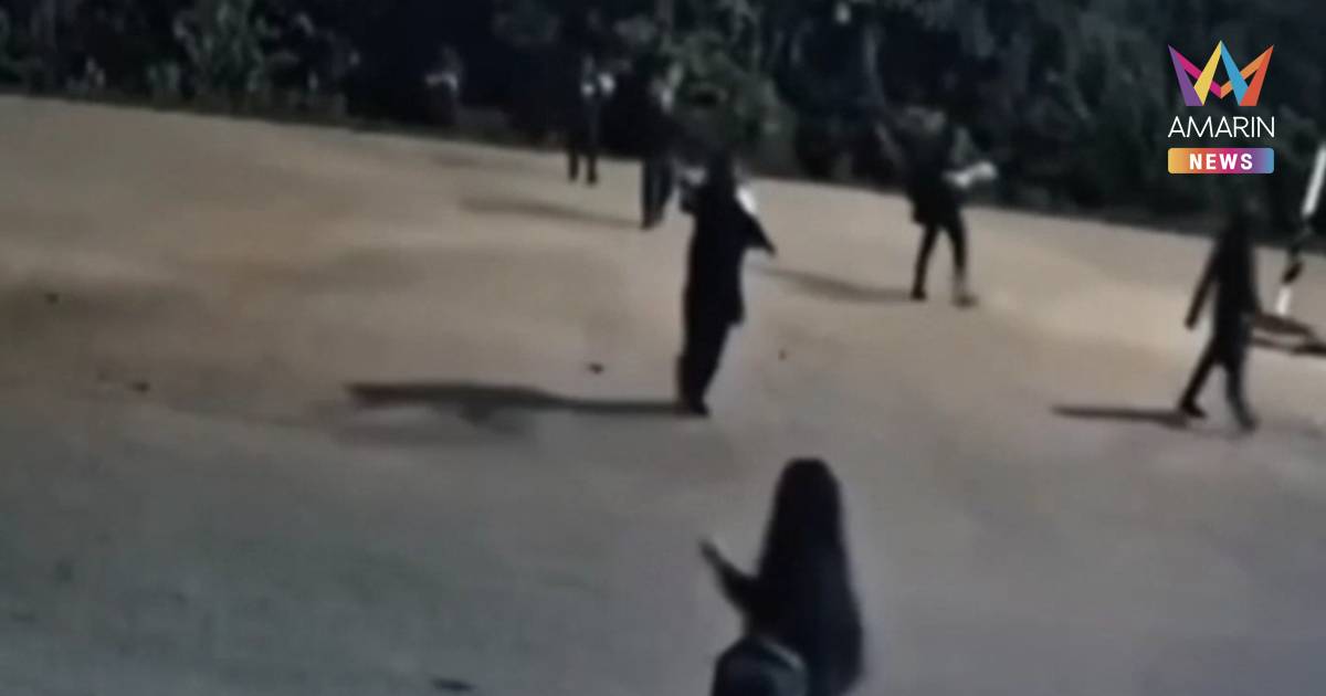 เปิดวงจรปิดจับภาพชัด คนร้าย 6 คน แบกอาวุธ-ถังดับเพลิงวางระเบิดปั๊ม