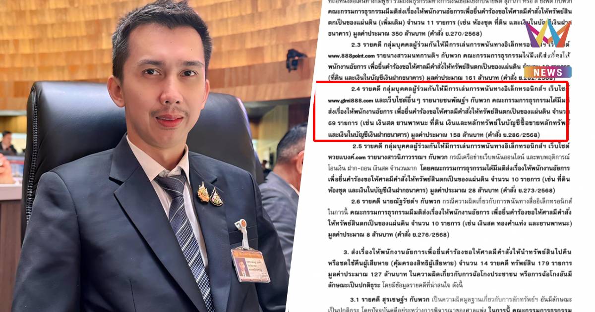 ปปง.ชงยึดทรัพย์ “ชนนพัฒฐ์” กับพวก 158 ล้าน พัวพันเว็บ “gimi888”