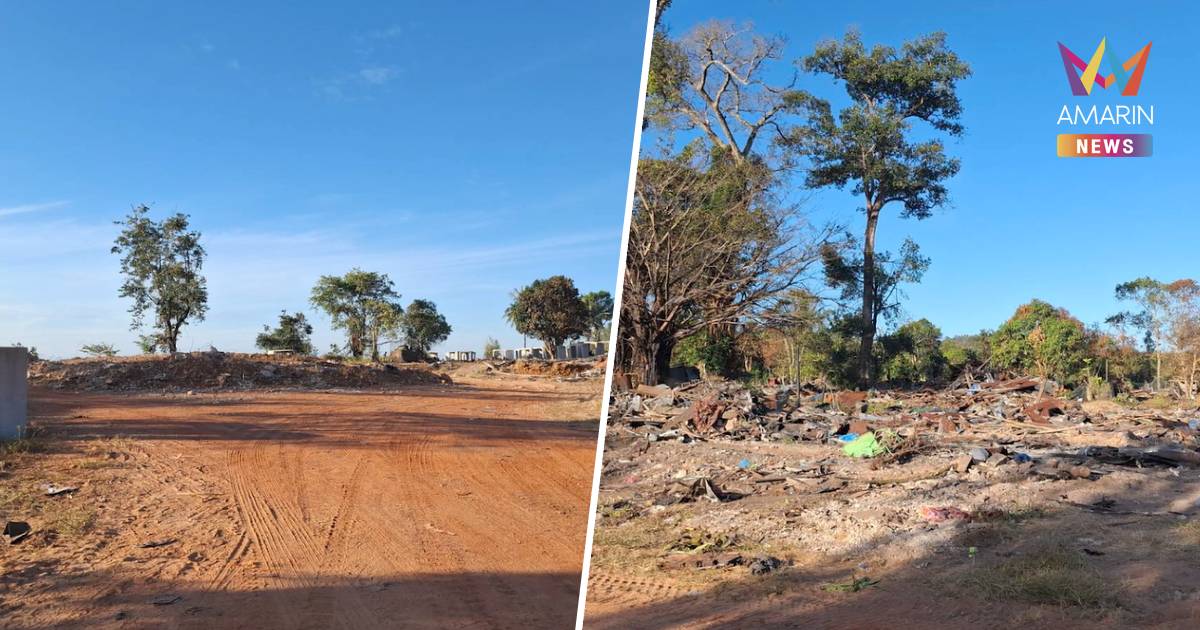 เปิดภาพตลาดอานม้าล่าสุด หลังทหารเข้าเคลียร์พื้นที่ ราบเรียบเป็นที่โล่ง