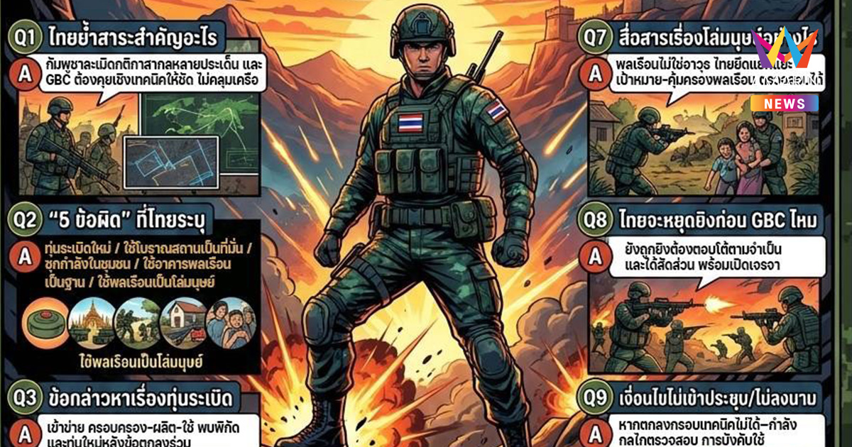 กลาโหมไทยงัด 5 ข้อหาเขมรผิดกติกาสากล ยื่นคำขาดเจรจาที่จันทบุรี