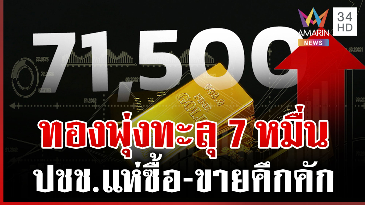 แห่ซื้อ-ขายคึกคัก! ทองพุ่งไม่หยุดทะลุ 7 หมื่น ทำสถิติสูงสุดตลอดกาล