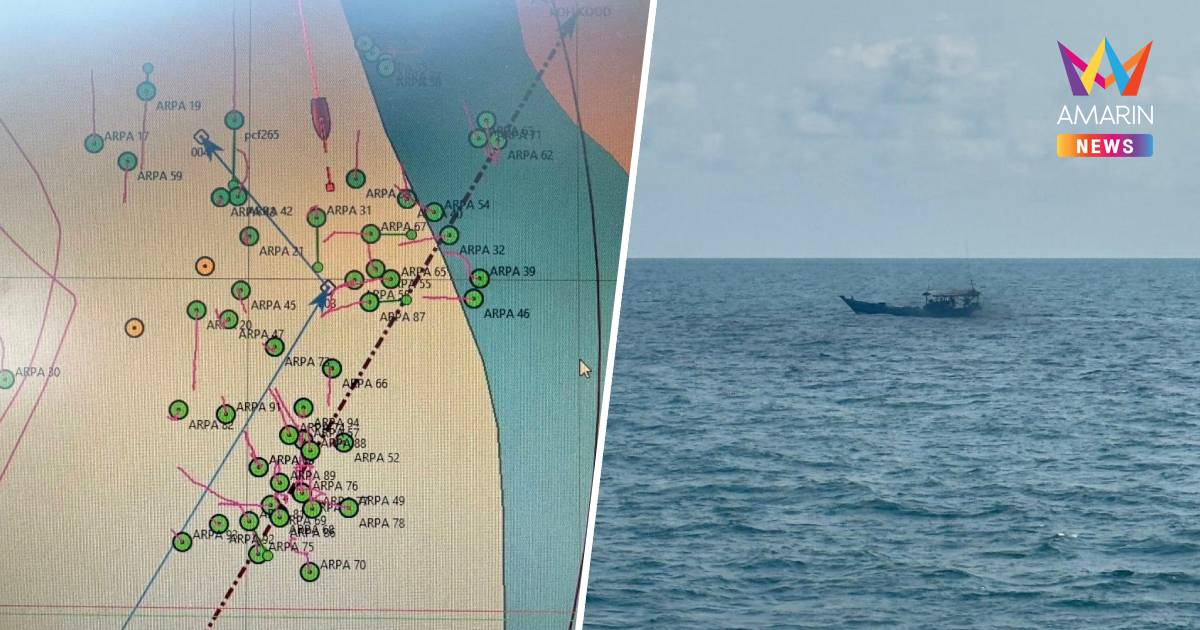 ทัพเรือภาคที่ 1 สกัดกั้นเรือประมงกัมพูชาประมาณ 25 ลำ รุกล้ำทะเลไทย