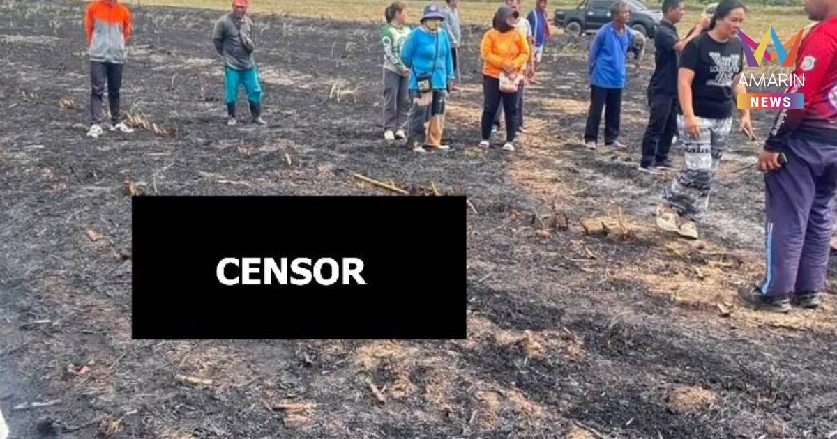 สลด!ชายวัย 61 ปีจุดไฟเผาหญ้าในไร่อ้อย หนีไม่ทันไฟคลอกเสียชีวิต