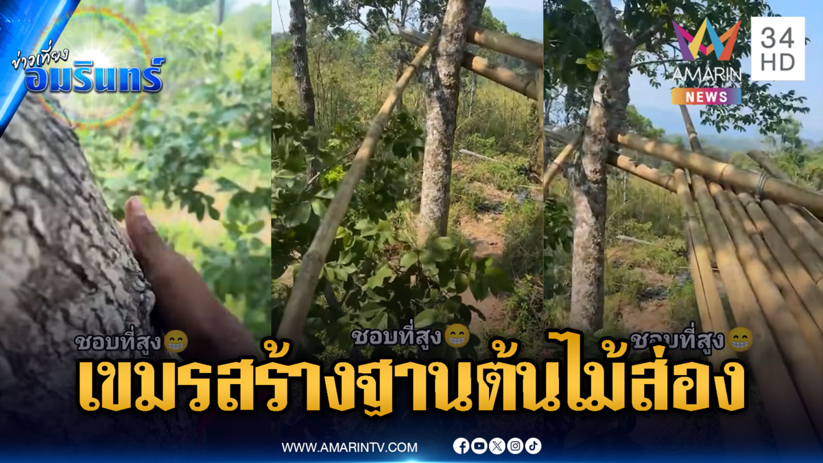 เขมรปรับแผนแอบส่องทหารไทย สร้างฐานบนต้นไม้สูง