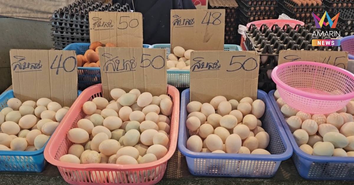 แม่ค้าปรับลดราคาขายไข่ไก่แผงละ 5 บาท ช่วยลูกค้า